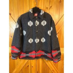 TRUE GRIT Men’s Wool Blend Native American Vintage Jacket Size Medium (5676)